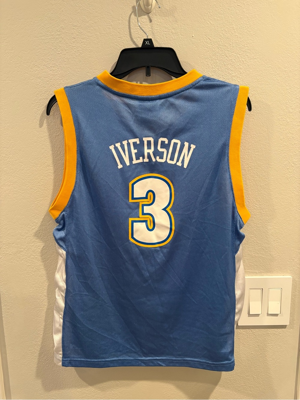 Vintage Adidas NBA Denver Nuggets Allen Iverson #3 Basketball Jersey Kids Sz Lrg - Picture 9 of 12